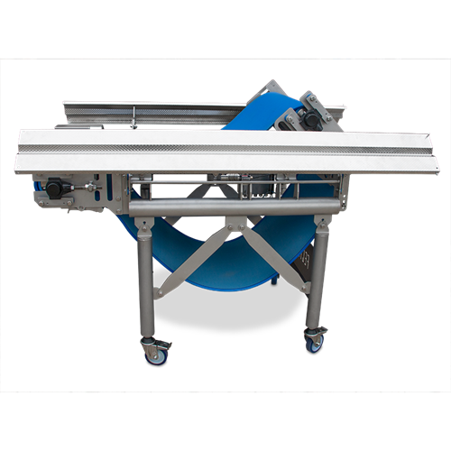 Balance industrielle Ademi Pesage avec roulettes et plateau en métal.