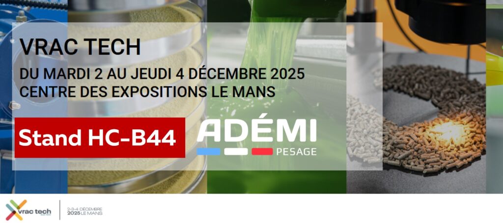 Ademi Pesage au salon Vrac Tech 2025, stand HC-B44, Centre des Expositions Le Mans.