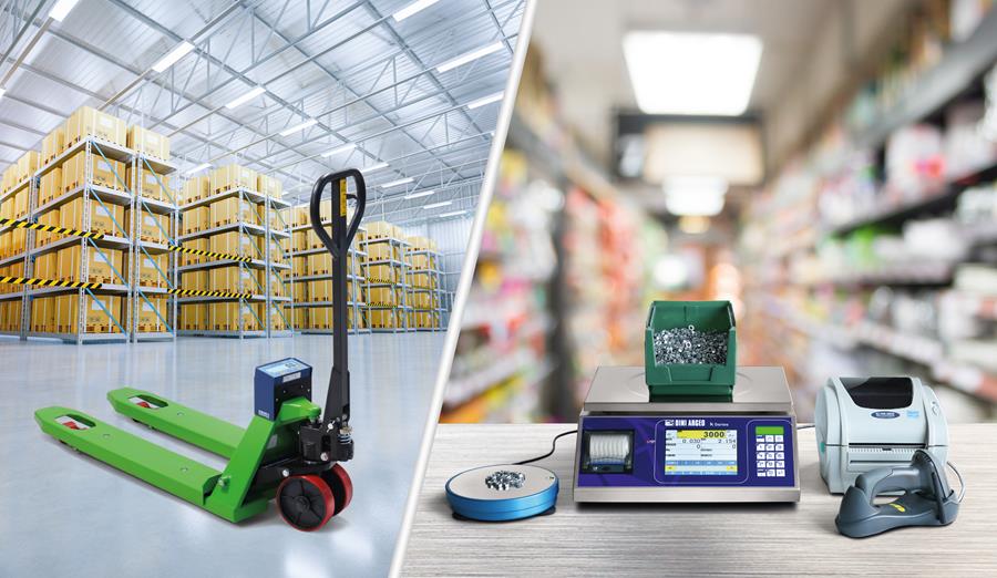 Comparaison entre transpalette et équipement de pesage pour solutions industrielles de Ademi Pesage.