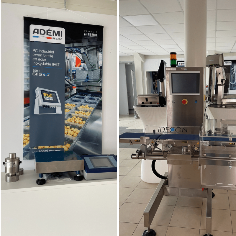 Negoce Équipements de pesage Ademi Pesage avec PC industriel et machine de contrôle pour industrie alimentaire.